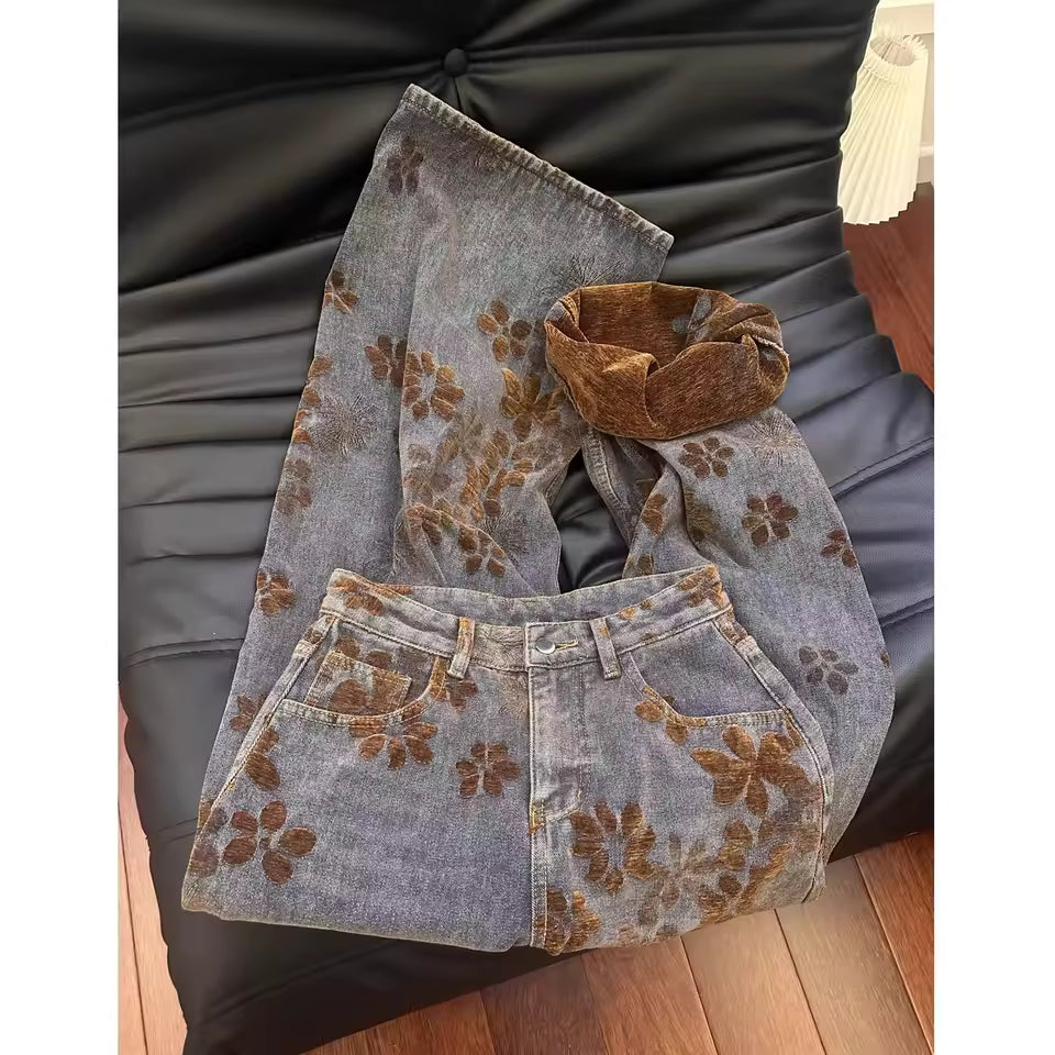 Pantalon Floral Vintage